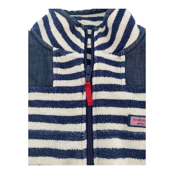 Vineyard Vines Shep women’s Striped Cotton Pullover Sweatshirt Blue/White Small - Picture 6 of 11